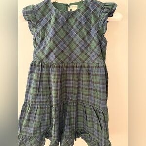 Crewcuts Green and Blue Plaid Kids Dress